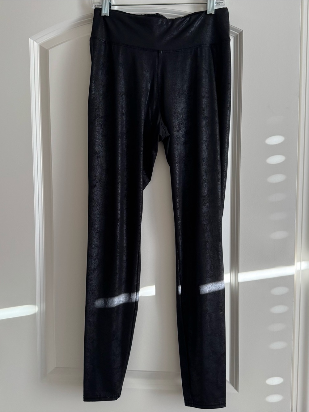 Black Faux Leather Leggings Size M